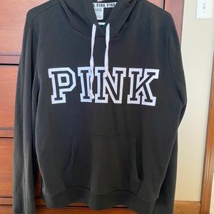 PINK crop Large Hoodie
